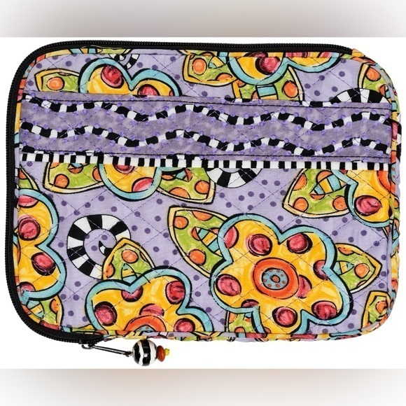 Jennifer Jangles Fabric E-Reader Protective Case Purple Multi Flower